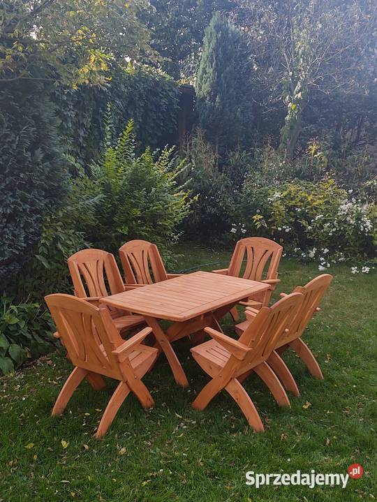 Meble ogrodowe drewniane składane meble tarasowe