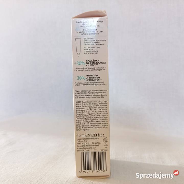 Kwas hialuronowy w wodnym kremie TWARZ Białystok