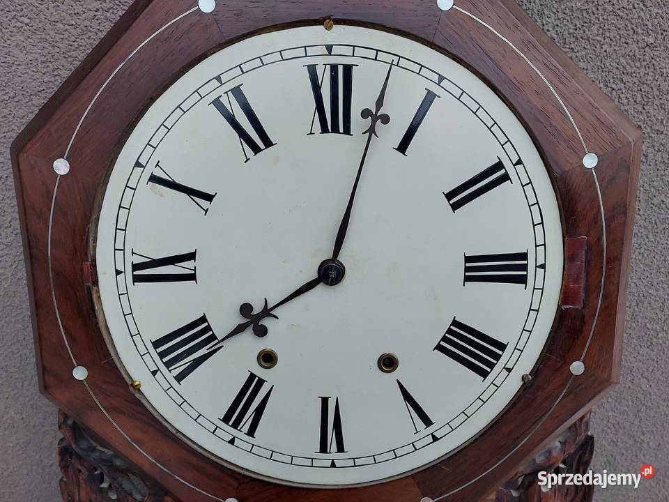 139 Stary zegar ścienny amerykański sprawny film Tczew sprzedam