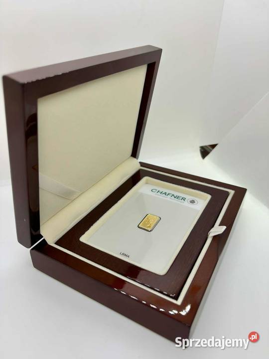Złota Sztabka pr 999 2g CHAFNER Pudełeczko Elbląg