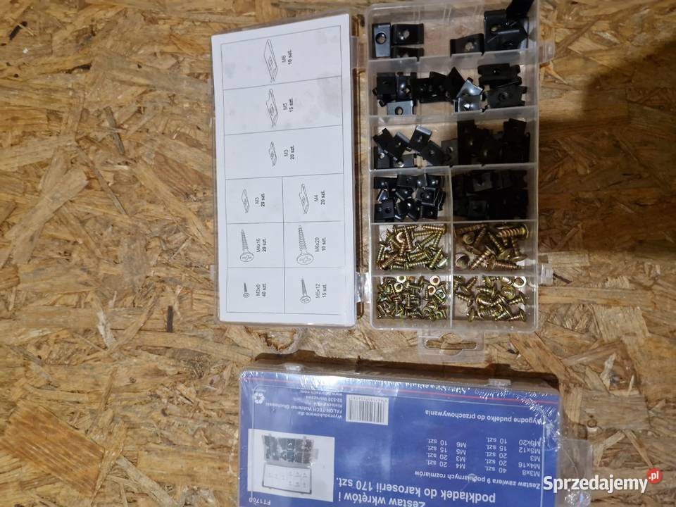 WKRĘTY I PODKŁADKI DO KAROSERII MIX ZESTAW 170 Sprzęt i akcesoria budowlane Głogowa