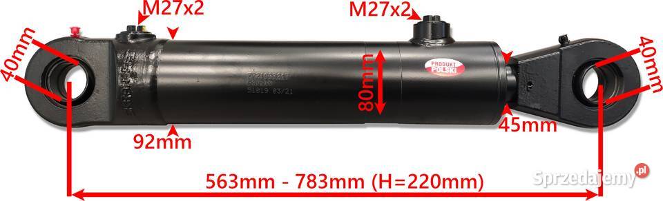 Mocny Siłownik Hydrauliczny CYLINDER 80mm SKOK Pozostałe Solec Kujawski sprzedam