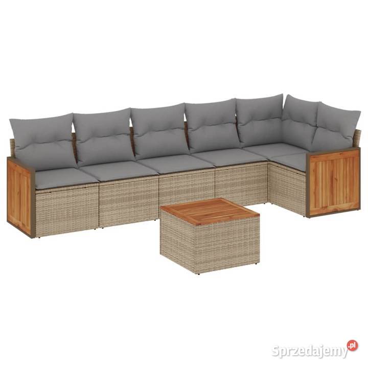 vidaXL 7cz zestaw wypoczynkowy do ogrodu z