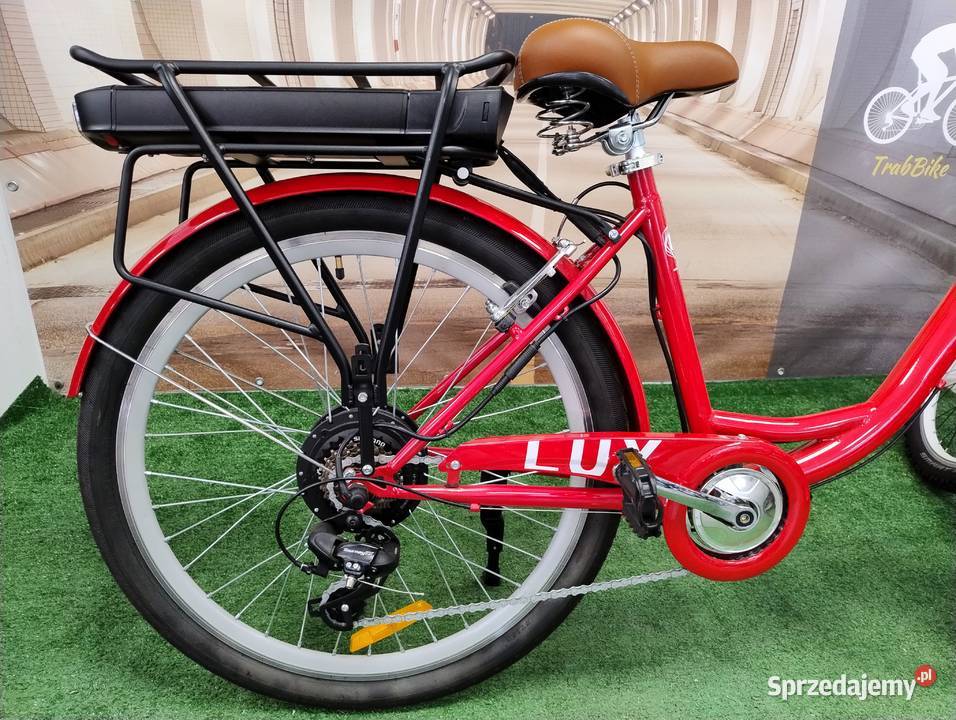 Rower elektryczy LUX CZERWONY 250W koło 26 rama Szczucin sprzedam