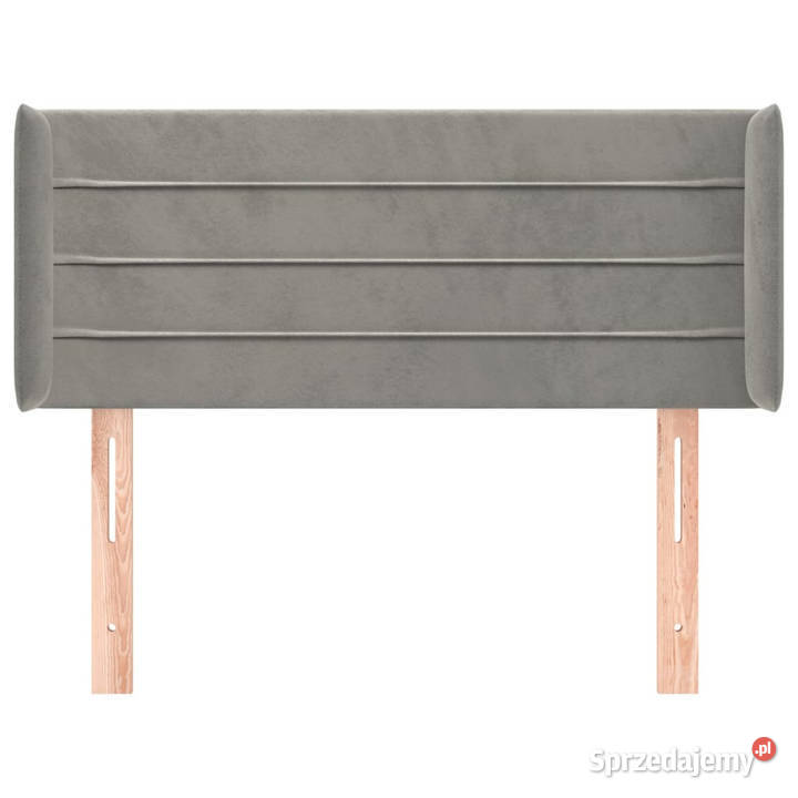 Zagłówek uszak jasnoszary 83x16x7888 aksamit Warszawa sprzedam