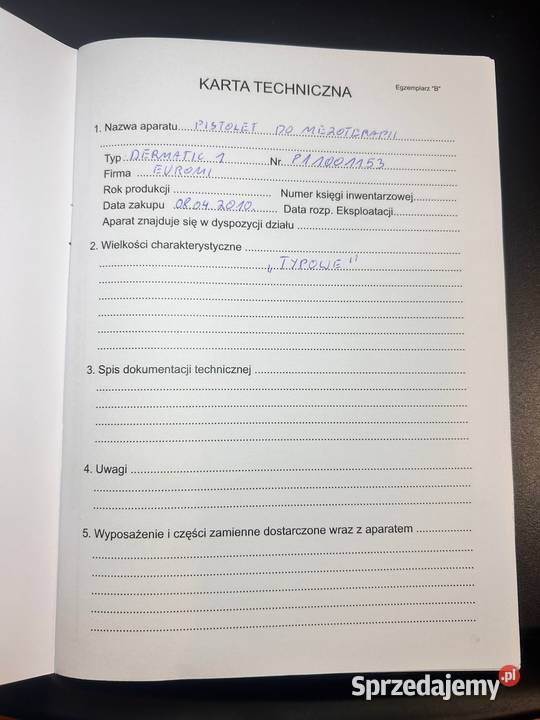Dermatic1 Pistolet do mezoterapii Pozostałe lubuskie Świebodzin