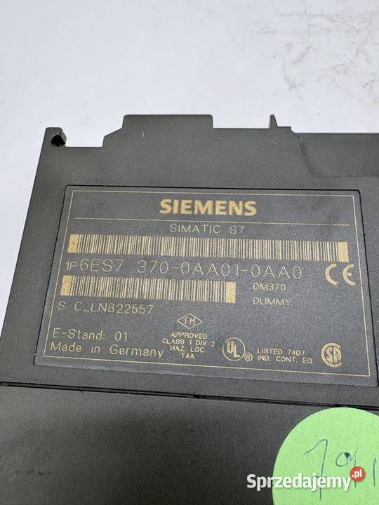 Siemens 6ES7 3700AA010AA0 Dummy Module Warszawa sprzedam