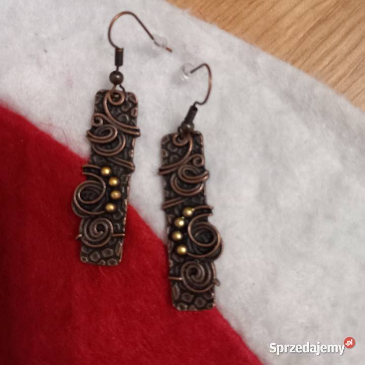 Kolczyki pięknie rzeźbione Łódź