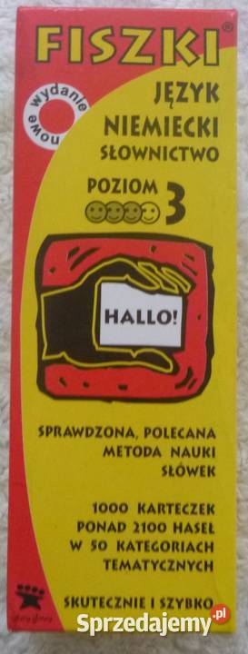 Fiszki Język niemiecki słownictwo poziom 3 Warszawa