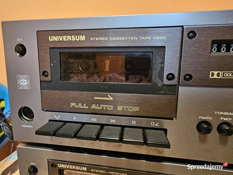 Zestaw hifi iniversum amplituner VT 23016M deck Ludwinowo
