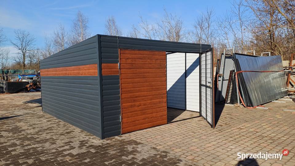 Garaż jednospadowy 4x5 grafit pasek Sprzedaż świętokrzyskie