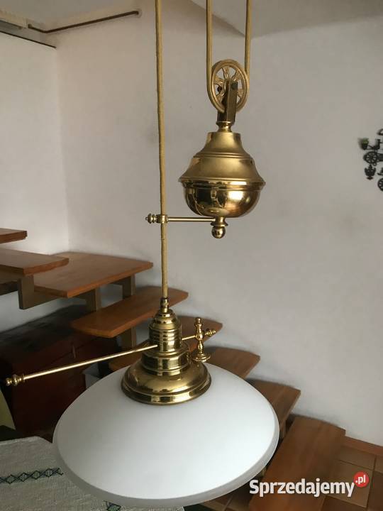 OKAZJA Wiszaca lampa mosiezna z przeciwwaga Tychy sprzedam