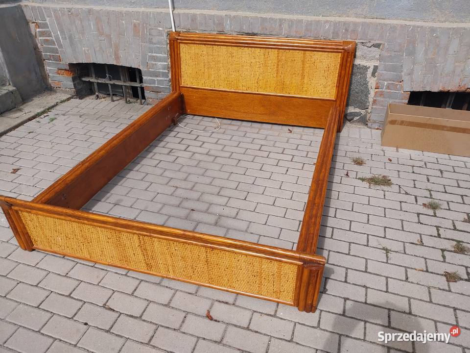 Stylowe łóżko art deco rattan lata 192030 Meble Borek Wielkopolski sprzedam