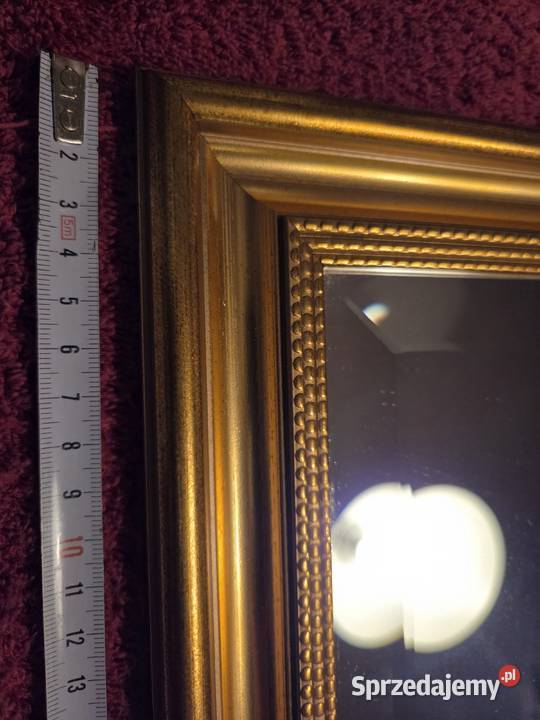 ładne solidne lustro złota drewniana rama 71 x Łask