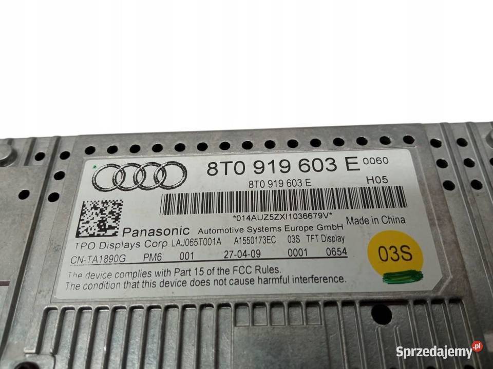 WYŚWIETLACZ 8T0919603E Audi A4 IV 20082015 B8 sprzedam