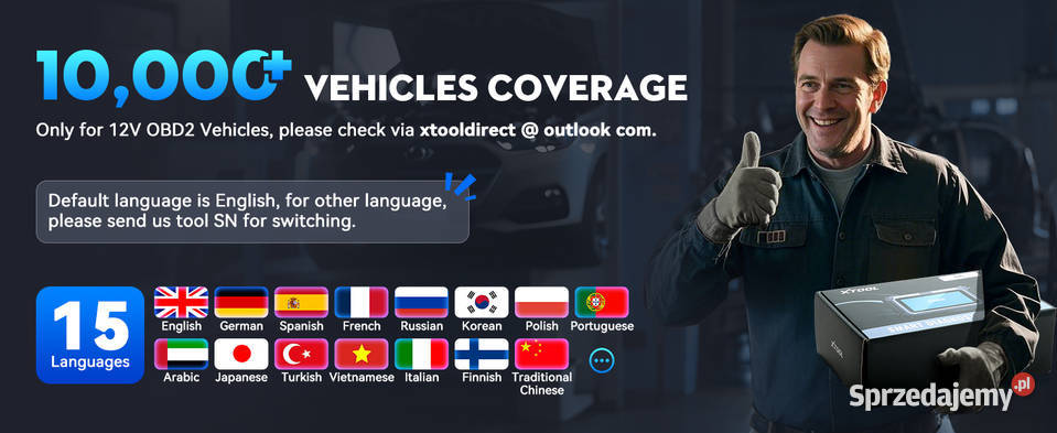 XTOOL D6S Skaner Samochodowy Diagnostyka
