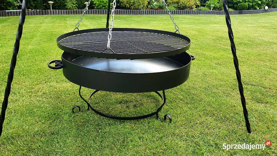 Grill ogrodowy trojnóg 190 ruszt 60 palenisko 60 Piaseczno