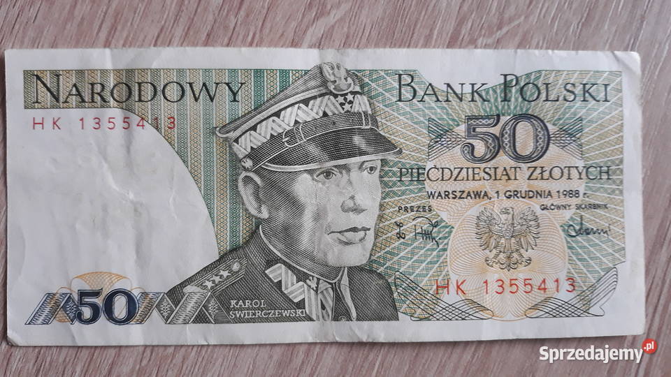 50 złotych 1 XII 1988 r seria HK Konin