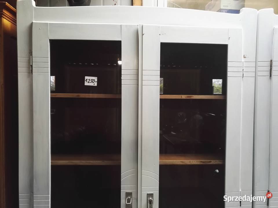 Biblioteka i Szafa bielone z pełnego drewna Kozy