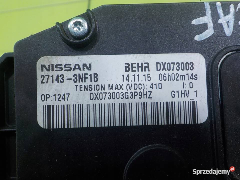 NISSAN LEAF I LIFT AUT 16r HB 5D grzalka Nagrzewnice sprzedam