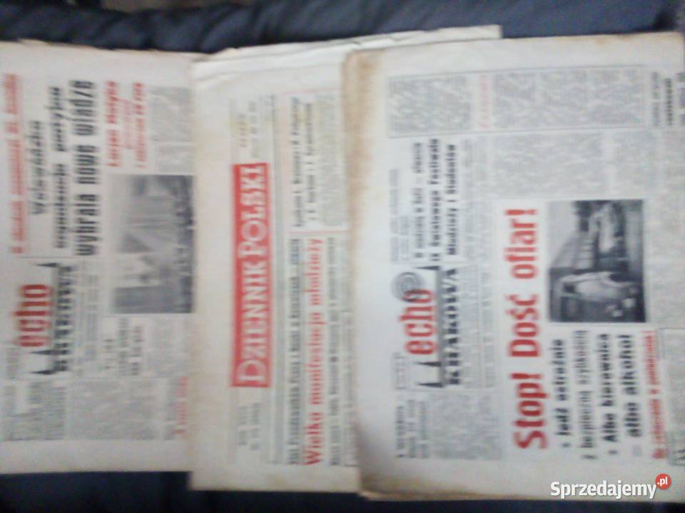 Czarnobiałe krakowskie dzienniki z lat 60 prlu Kraków sprzedam