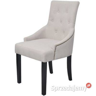 vidaXL Krzesła stołowe 2 kremowa szarość Warszawa