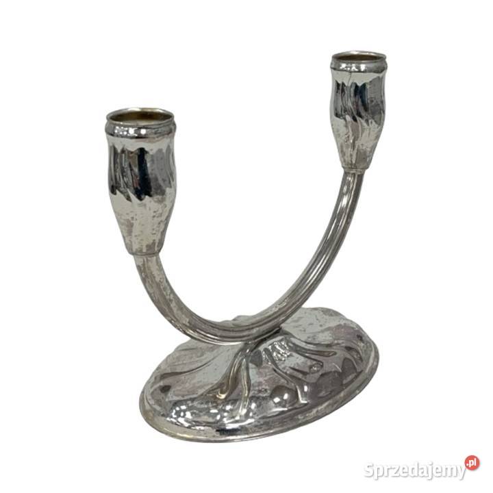 Świecznik Art Deco dwuramienny plater Warszawa sprzedam