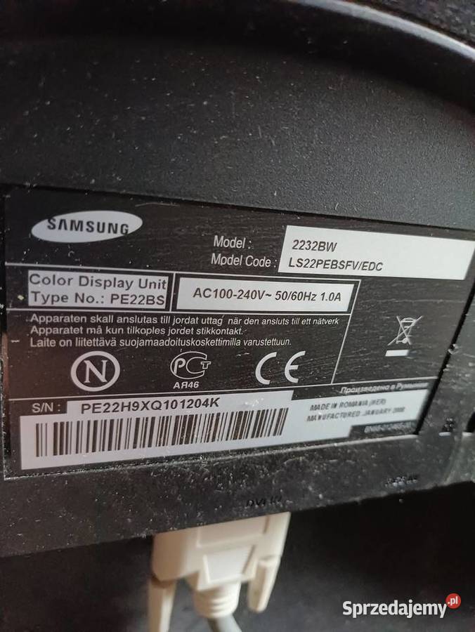 Monitor Samsunga 22 cale 22" Karlino sprzedam