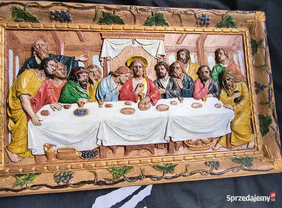 Stary obraz Chrystus z Apostołami Ostatnia śląskie sprzedam