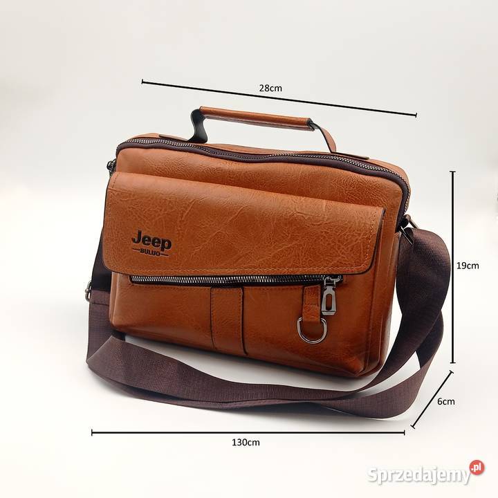 Torba męska listonoszka skórzana na ramie Jeep Zawiercie