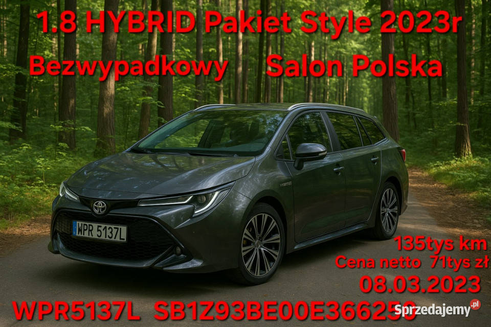 Toyota Corolla 23r Salon Polska 18 HYBRID
