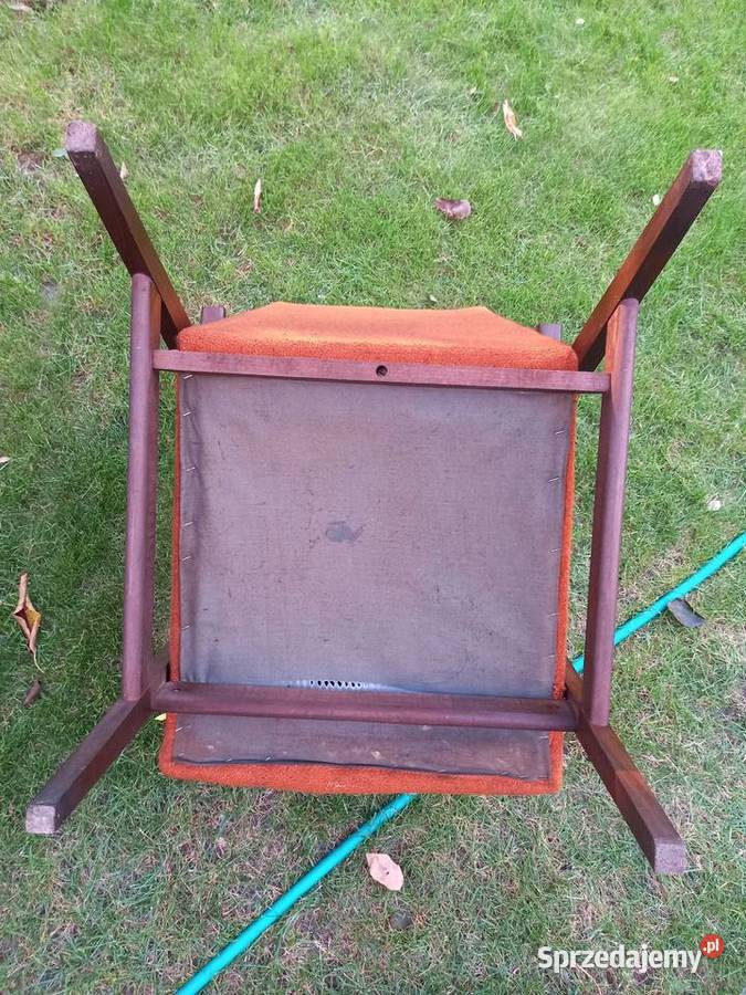Stary fotel Śnieżnik PRL vintage wielkopolskie Rawicz