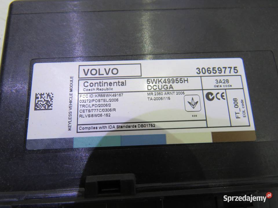 MODUŁ STEROWNIK KEYLESS VOLVO V40 13R 30659775