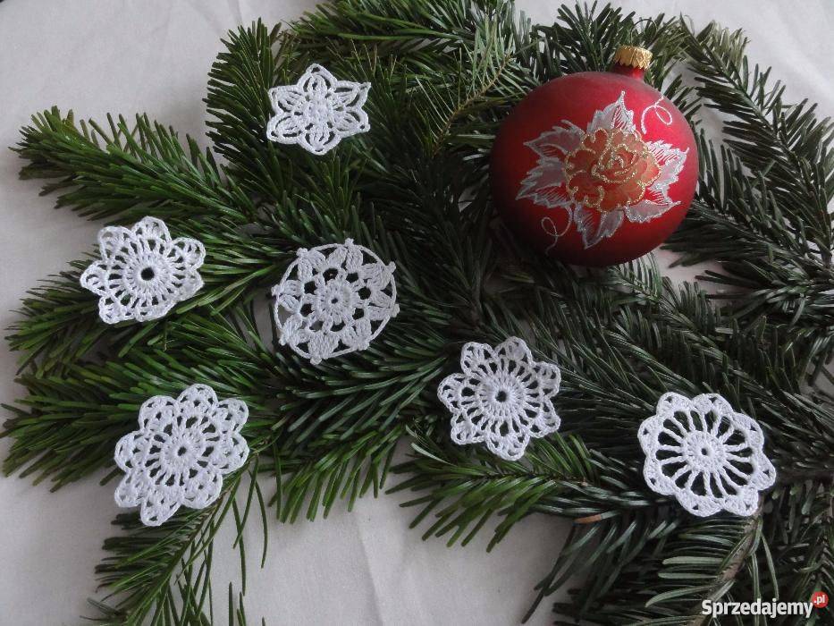 Bombki na choinkę ozdoby świąteczne serwetki biały