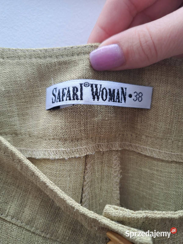 Lniane spodnie Safari Woman rozmiar 38 naturalna Trąbki Wielkie