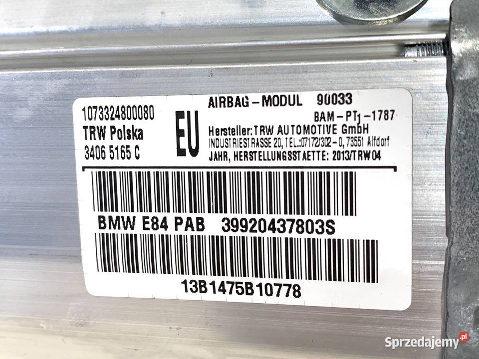 PODUSZKA POWIETRZNA PASAŻERA BMW E84 sprzedam