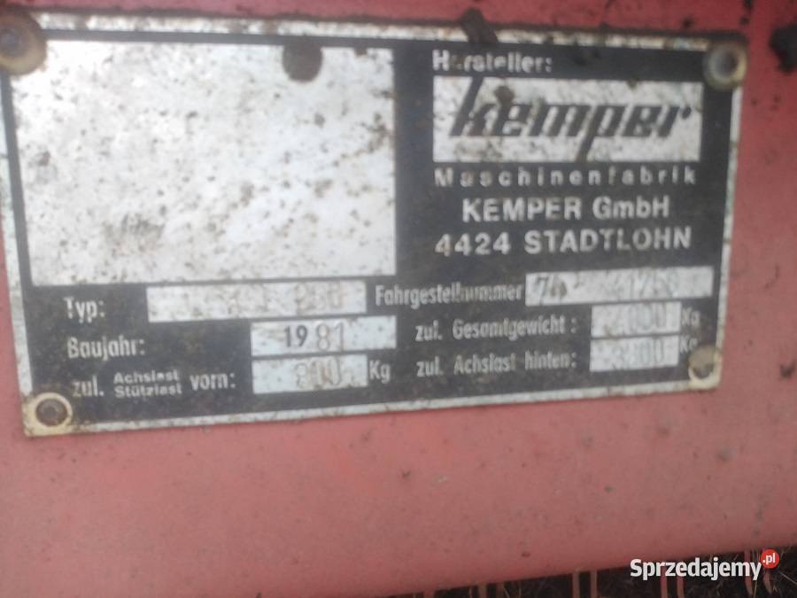 Przyczepa samozbierajaca KEMPER KSL280 Skaryszew