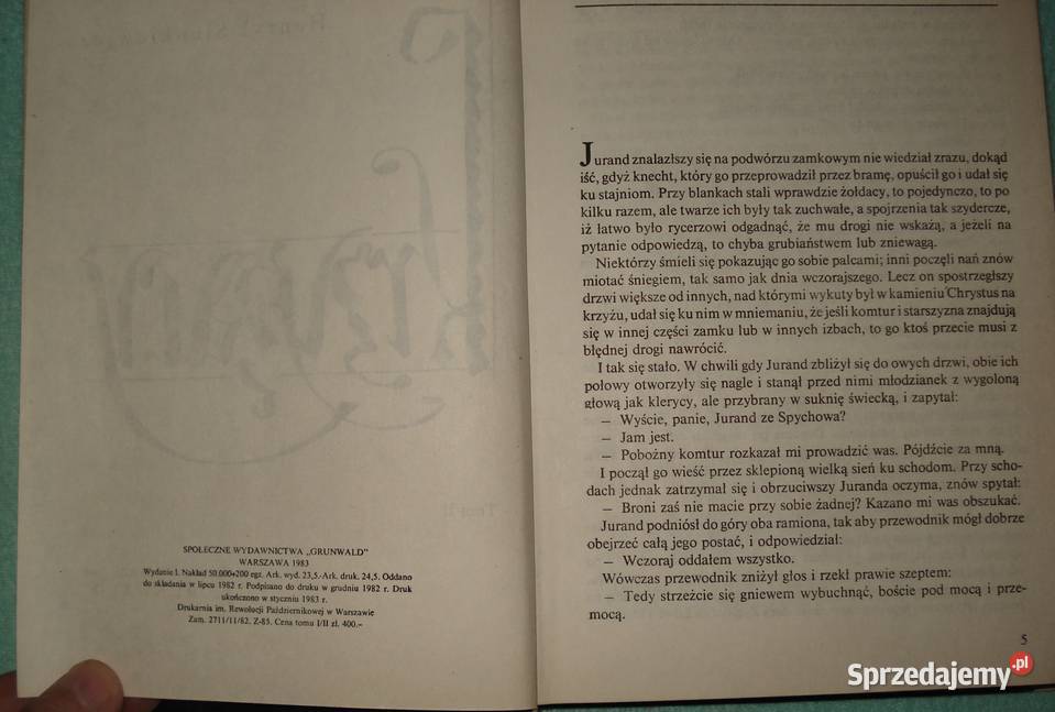 Krzyżacy tom II Henryk Sienkiewicz Warszawa