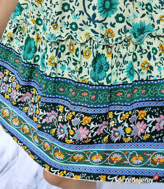 Kolorowa sukienka letnia S 36 boho bohemian Szczecin
