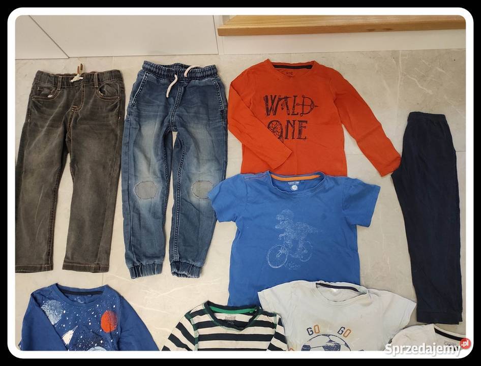 Zestaw ubrań chłopięcych około 110 i 116