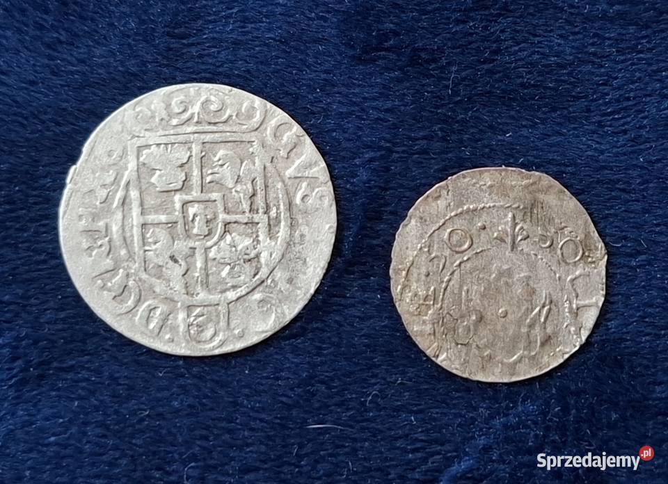 2 x monety władców szwedzkich z dynastii Wazów Wejherowo