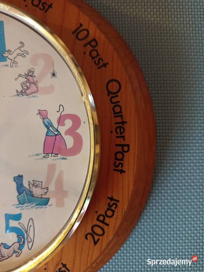 Zegar do nauki angielskiego z prawidłowym opisem