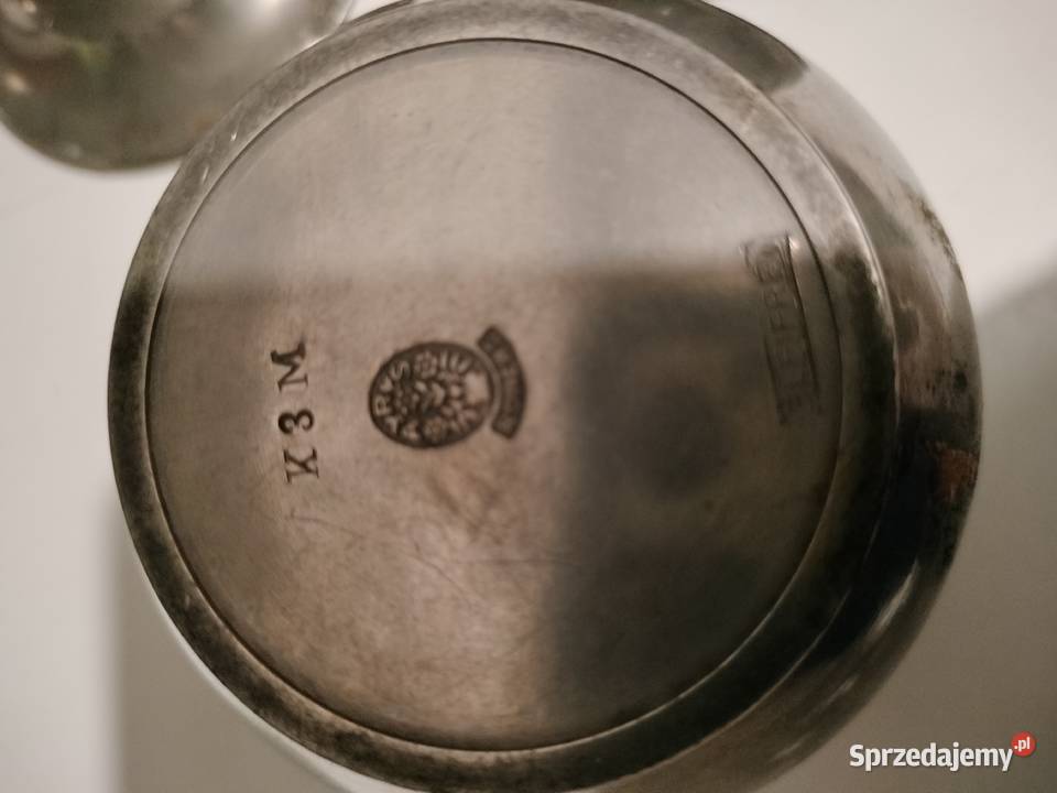 Zestaw dzbanuszek i pojemnik z pokrywką metal Choszczno