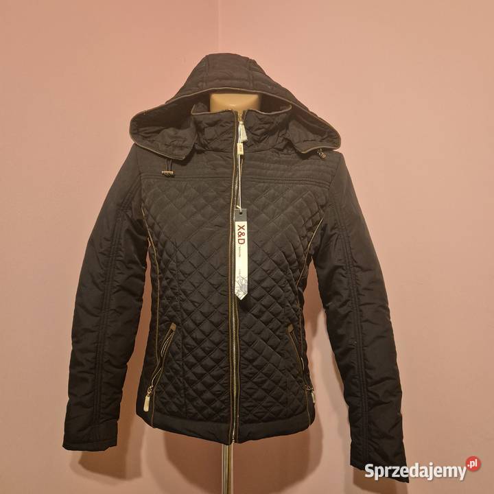 Kurtka damska czarna rozmiar M Rozmiar 38(M) Odzież damska