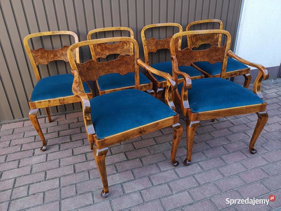 KrzesłaFotele Komplet 6 Sztuk ARTDECO Stare Swarzędz