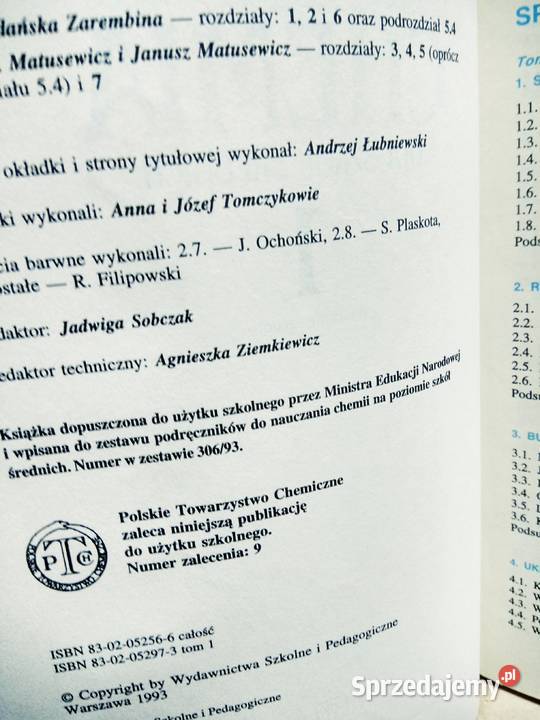 Chemia WSiP podręcznik unikatowe antykwariat Warszawa
