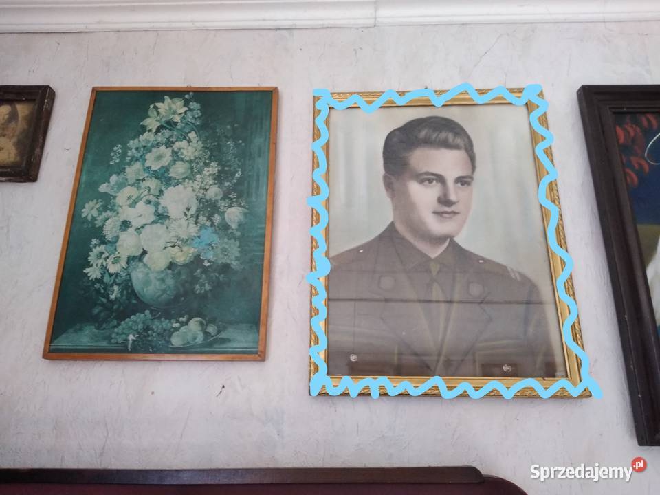 Stare obrazy obrazki portret rama ramka zabytek śląskie Dąbrowa Górnicza