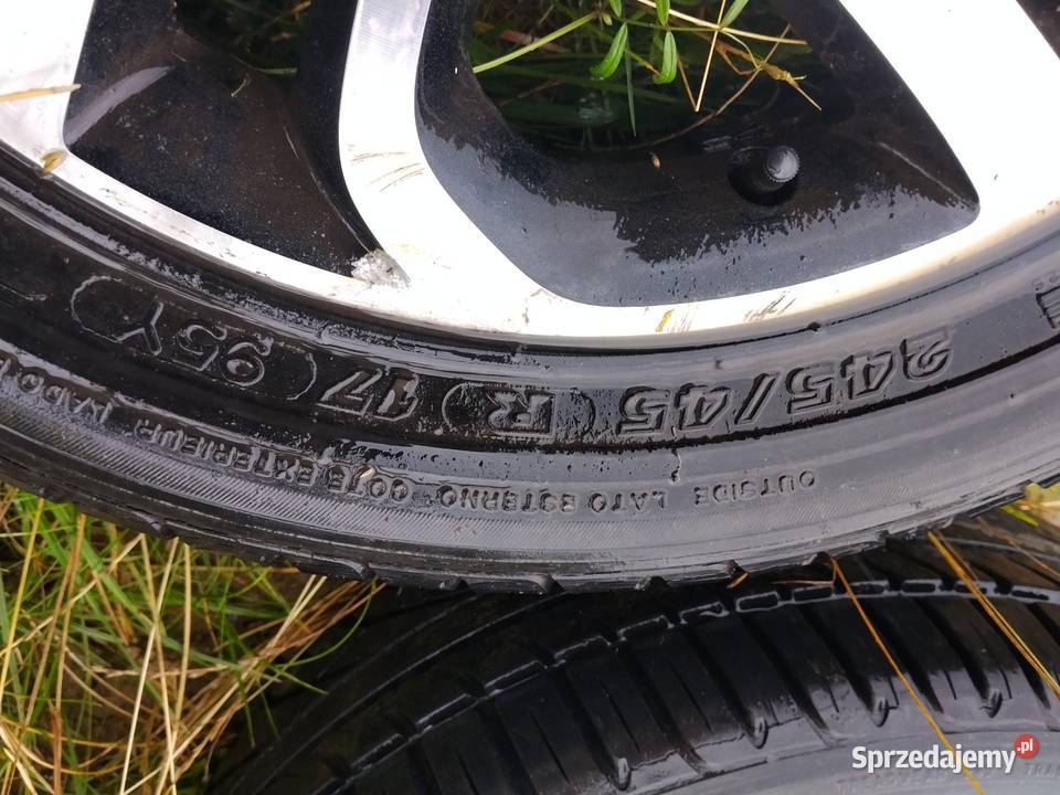 Na sprzedaż felga aluminiowa z oponą widoczna na Sierpc