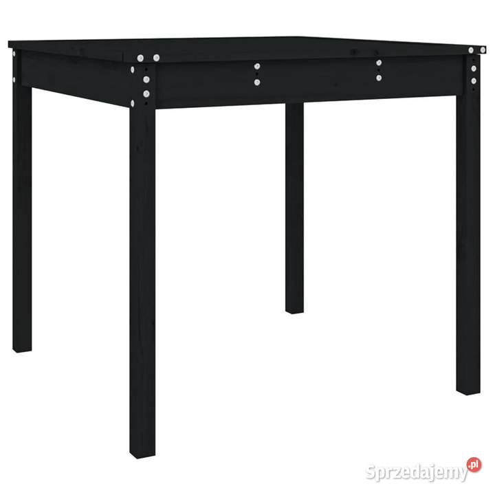 Stolik ogrodowy czarny 825x825x76 lite drewno mazowieckie Warszawa