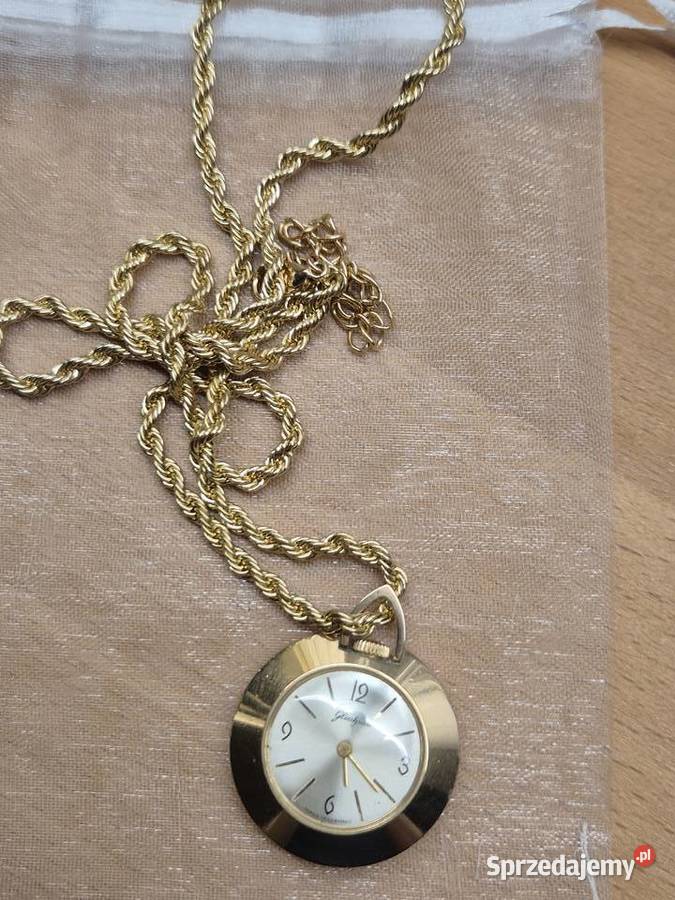 Damski zegarek wisiorek Glashuttenaszyjnik Chorzów
